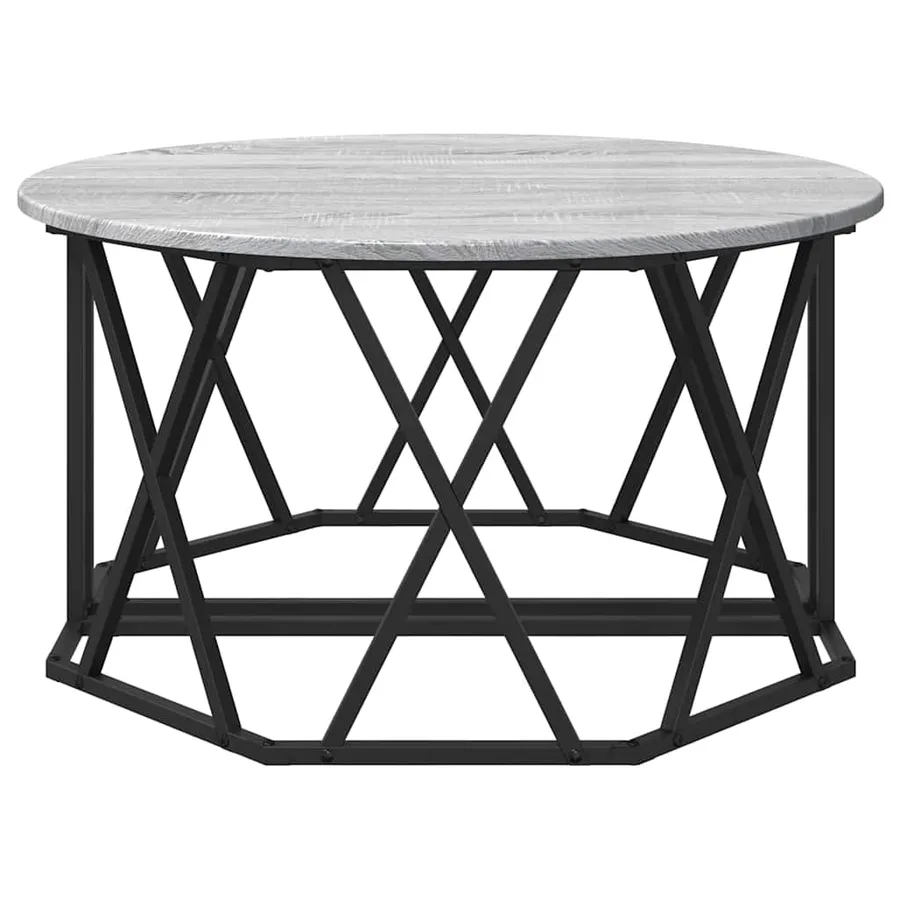 Table basse Gris Sonoma 80 x 80 x 42 cm - 7