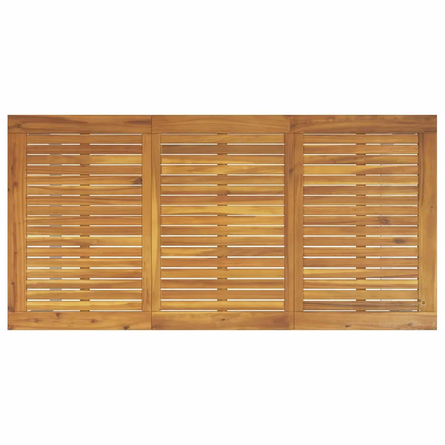 Table de Jardin Gris 160 x 80 x 75 cm Bois d'Acacia Massif - 7