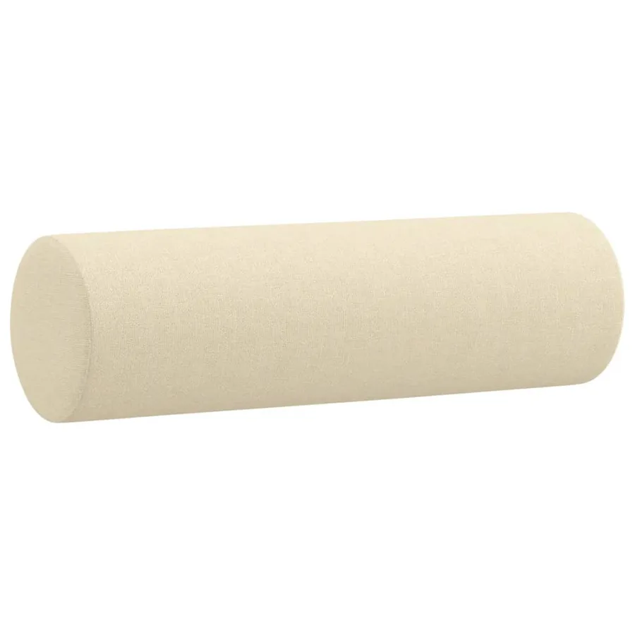 Ensemble de canapés 2 pcs avec coussins crème tissu - 6