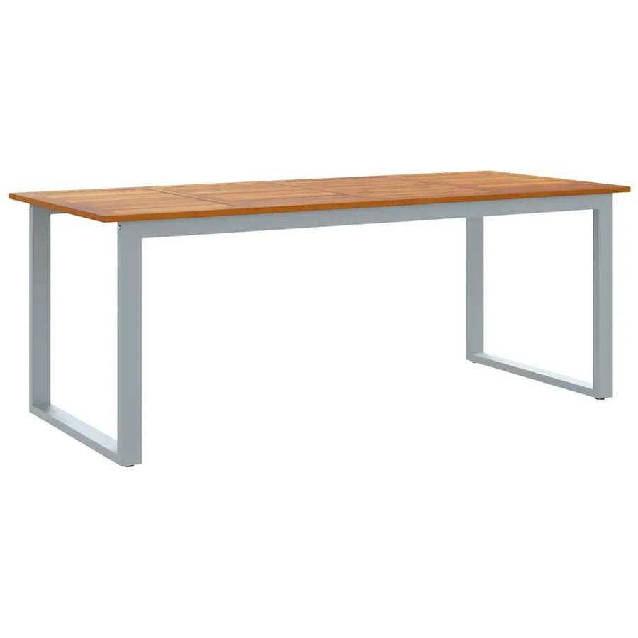 Ensemble de salle à manger pour jardin 9 pcs Gris - 5