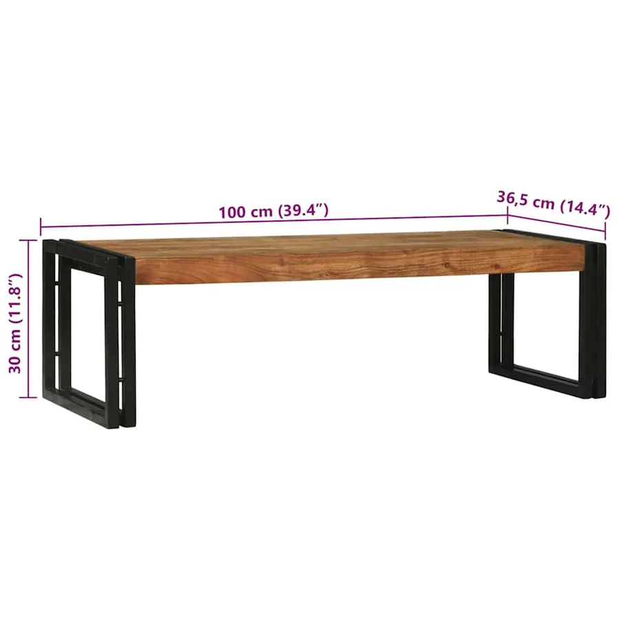 Table basse 2 pcs Marron 48 x 40 x 40 cm Bois d'Acacia Massif - 12