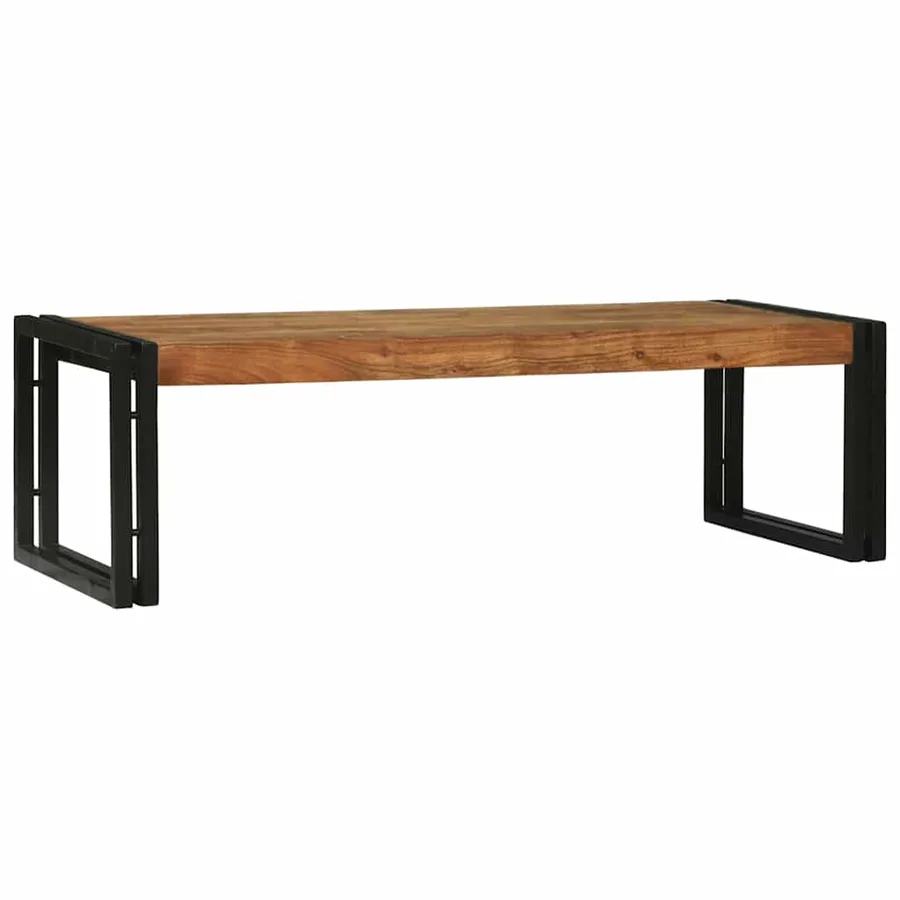 Table basse 2 pcs Marron 48 x 40 x 40 cm Bois d'Acacia Massif - 3
