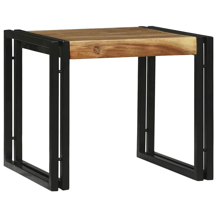Table basse 2 pcs Marron 48 x 40 x 40 cm Bois d'Acacia Massif - 4