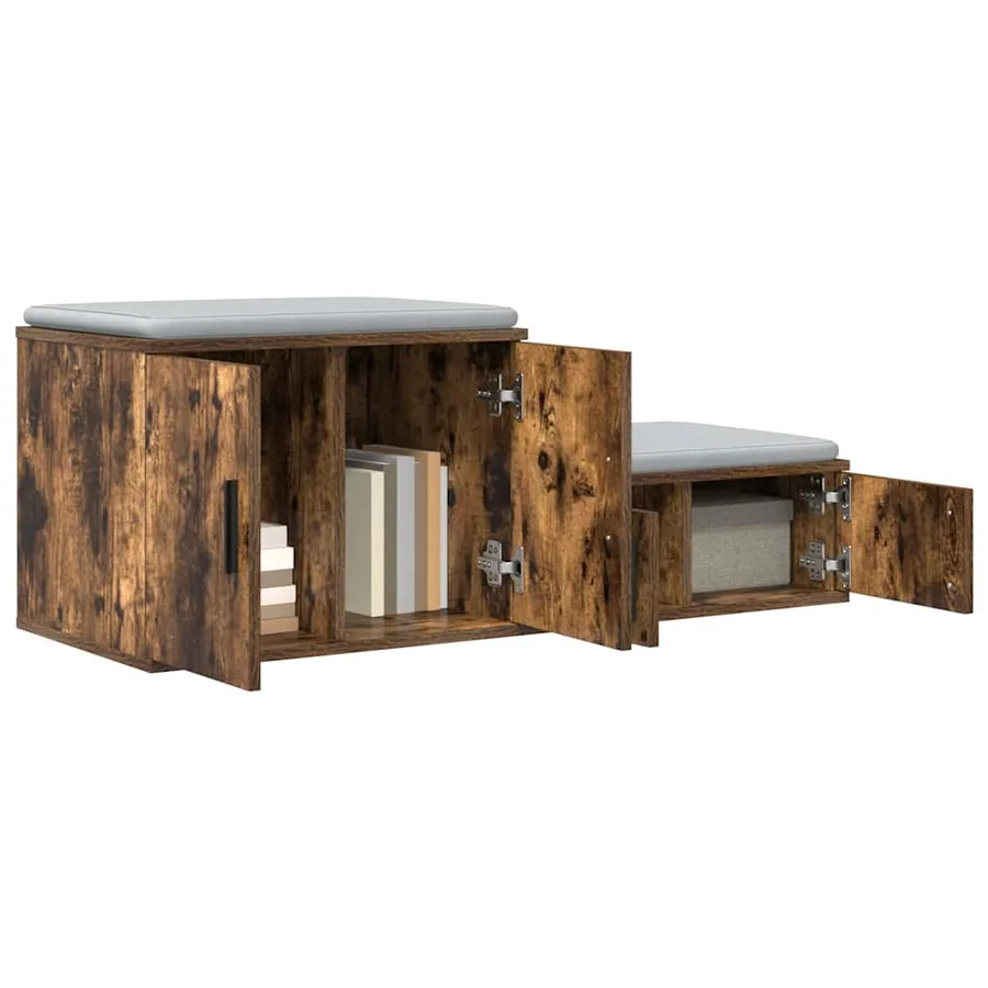 Armoire de rangement 2 pcs Chêne fumé 127 x 41 x 40 cm - 3