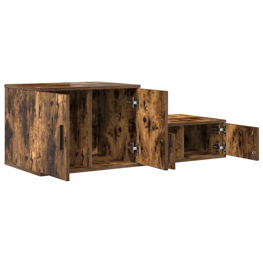 Armoire de rangement 2 pcs Chêne fumé 127 x 41 x 40 cm - 6