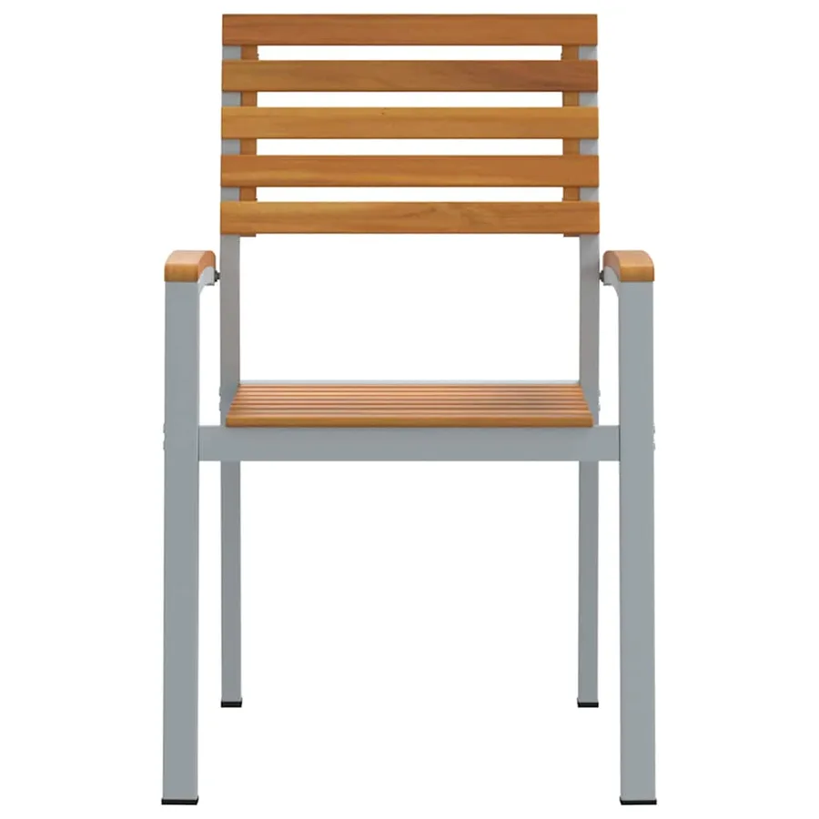 Chaise de jardin 2 pcs Marron 56 x 57 x 87 cm - 5