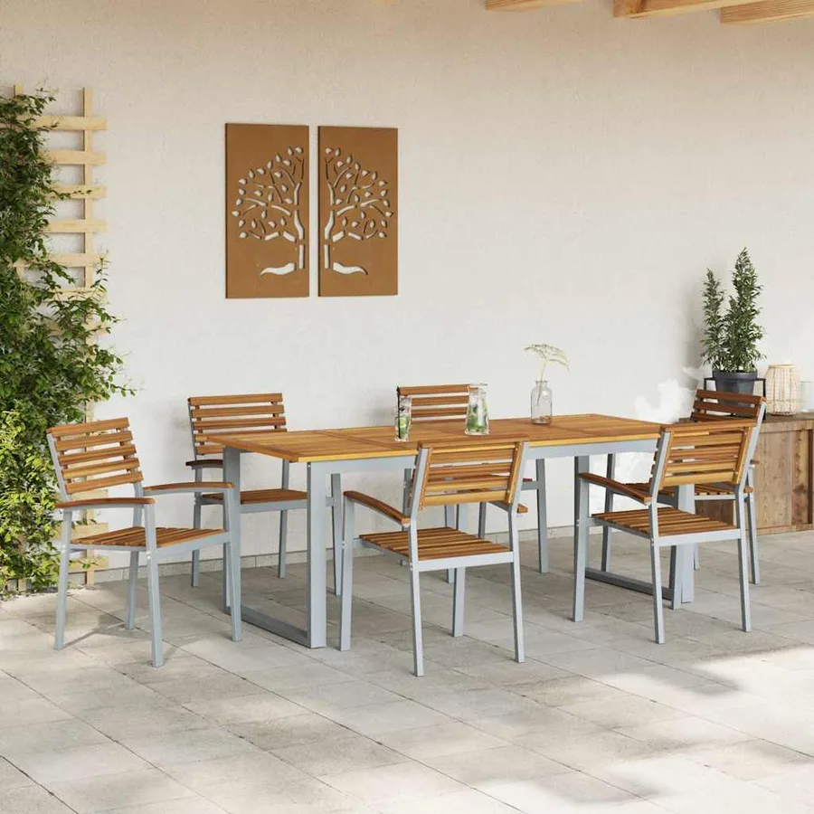 Chaise de jardin 6 pcs Marron 56 x 57 x 87 cm - 3