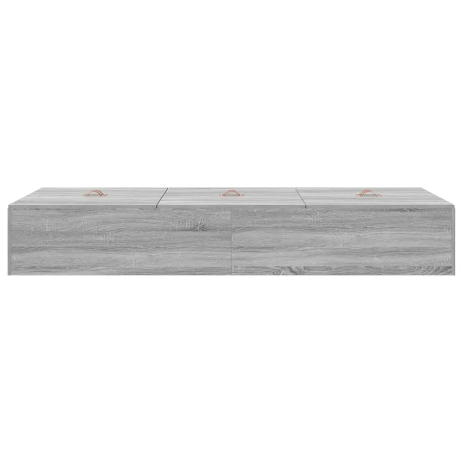 Cadre de lit avec rangement Gris Sonoma 70 x 190 cm - 7