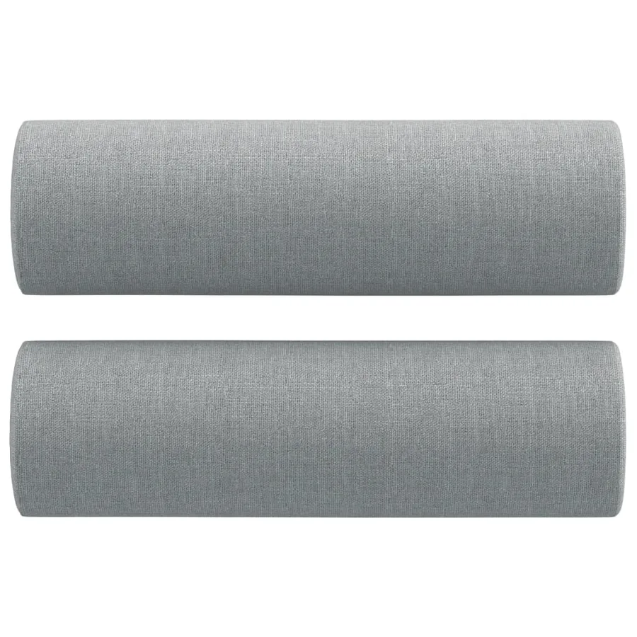 Ensemble de canapés 2 pcs coussins gris clair tissu - 5