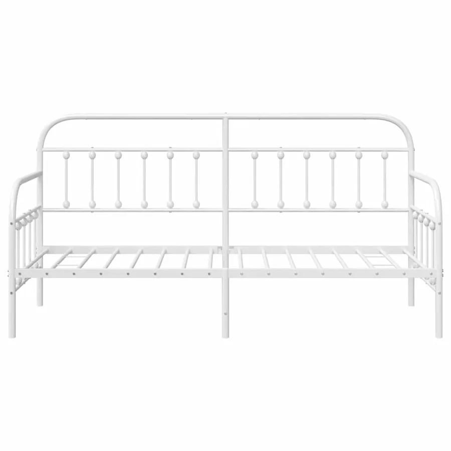 Cadre de lit de jour Blanc 80 x 200 cm Acier enduit de poudre - 5