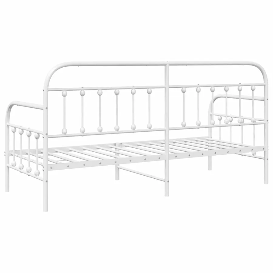 Cadre de lit de jour Blanc 80 x 200 cm Acier enduit de poudre - 7