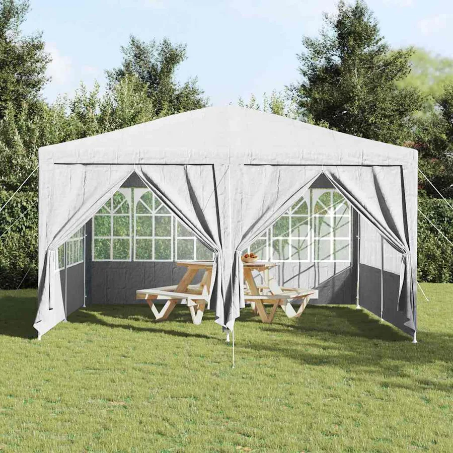 Tente de fête Blanc 400 x 400 x 266 cm Polyéthylène - 4