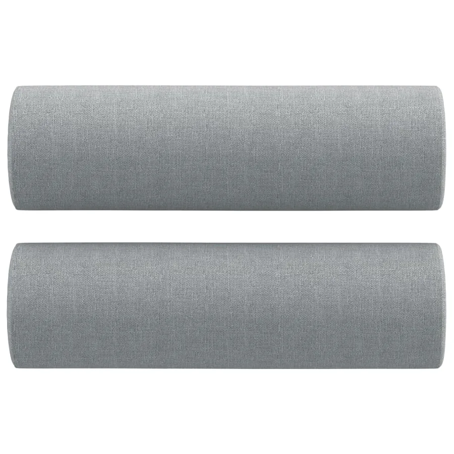 Ensemble de canapés 2 pcs coussins gris clair tissu - 5