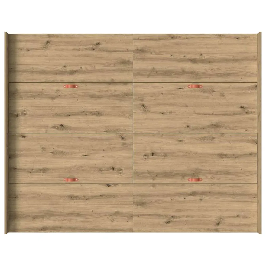 Cadre de lit avec rangement Chêne artisanal 150 x 200 cm - 9