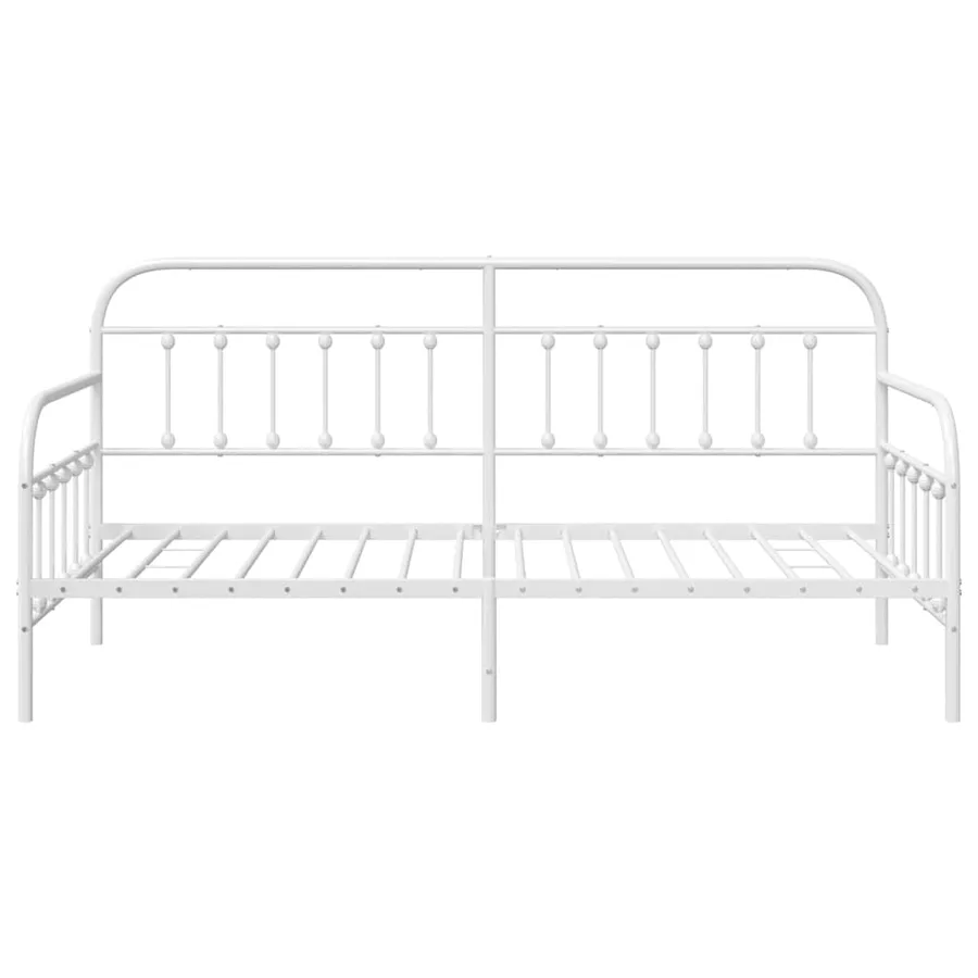 Cadre de lit de jour Blanc 107 x 203 cm Acier enduit de poudre - 5
