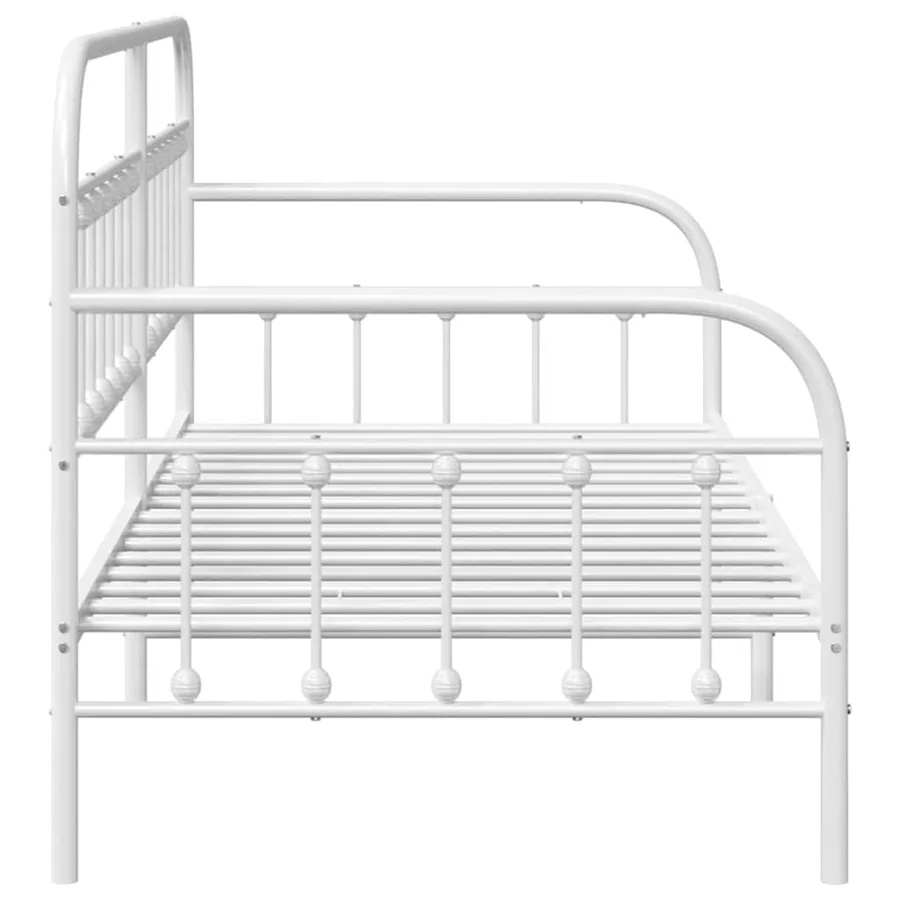 Cadre de lit de jour Blanc 107 x 203 cm Acier enduit de poudre - 6