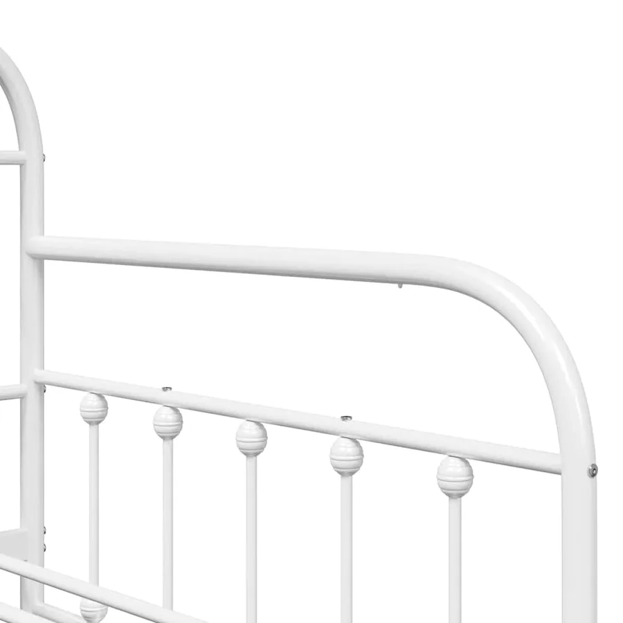 Cadre de lit de jour Blanc 107 x 203 cm Acier enduit de poudre - 8