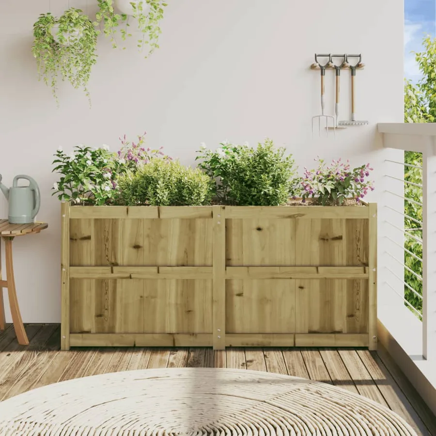 Jardinière 150x50x70 cm bois de pin imprégné - 3
