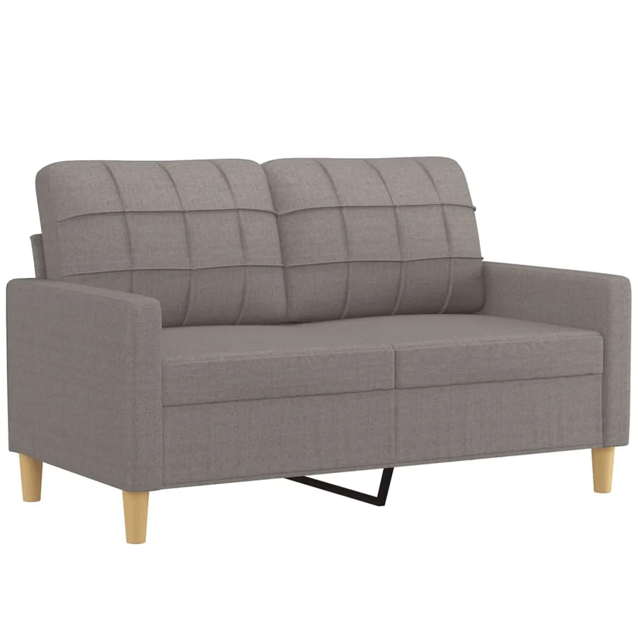 Ensemble de canapés 3 pcs avec coussins taupe tissu - 4