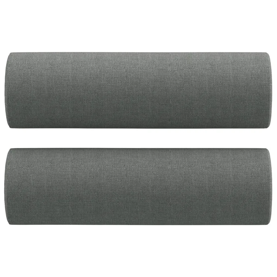 Ensemble de canapés 3 pcs coussins gris foncé tissu - 6