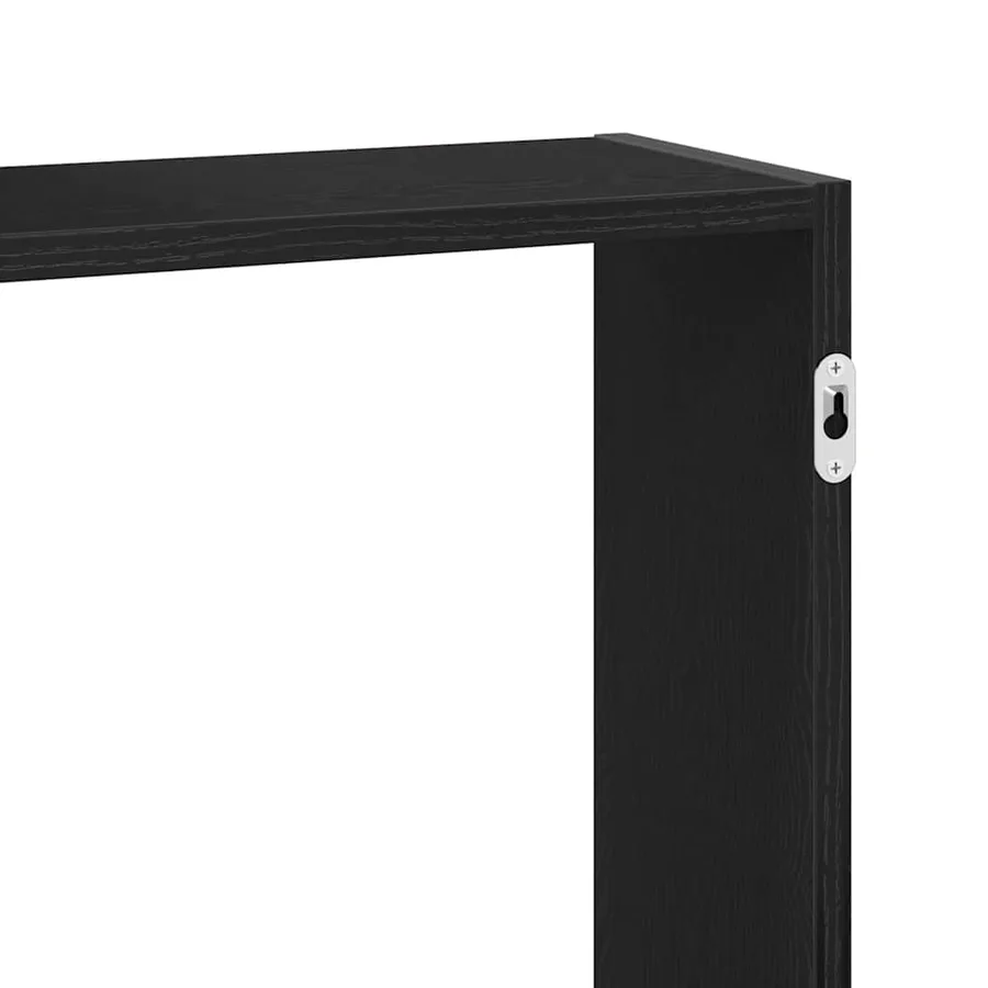 Étagère murale en chêne noir 159 x 18 x 65 cm bois d'ingénierie - 9