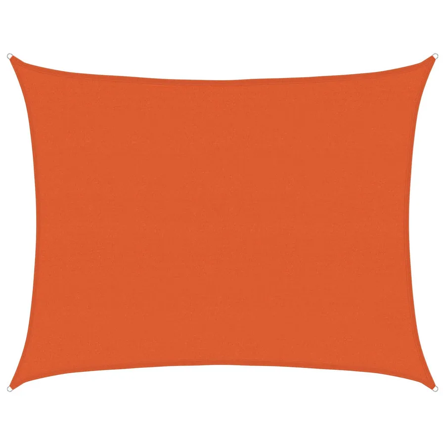 Voile d'ombrage 160 g/m² rectangulaire orange 6x7 m PEHD - 2