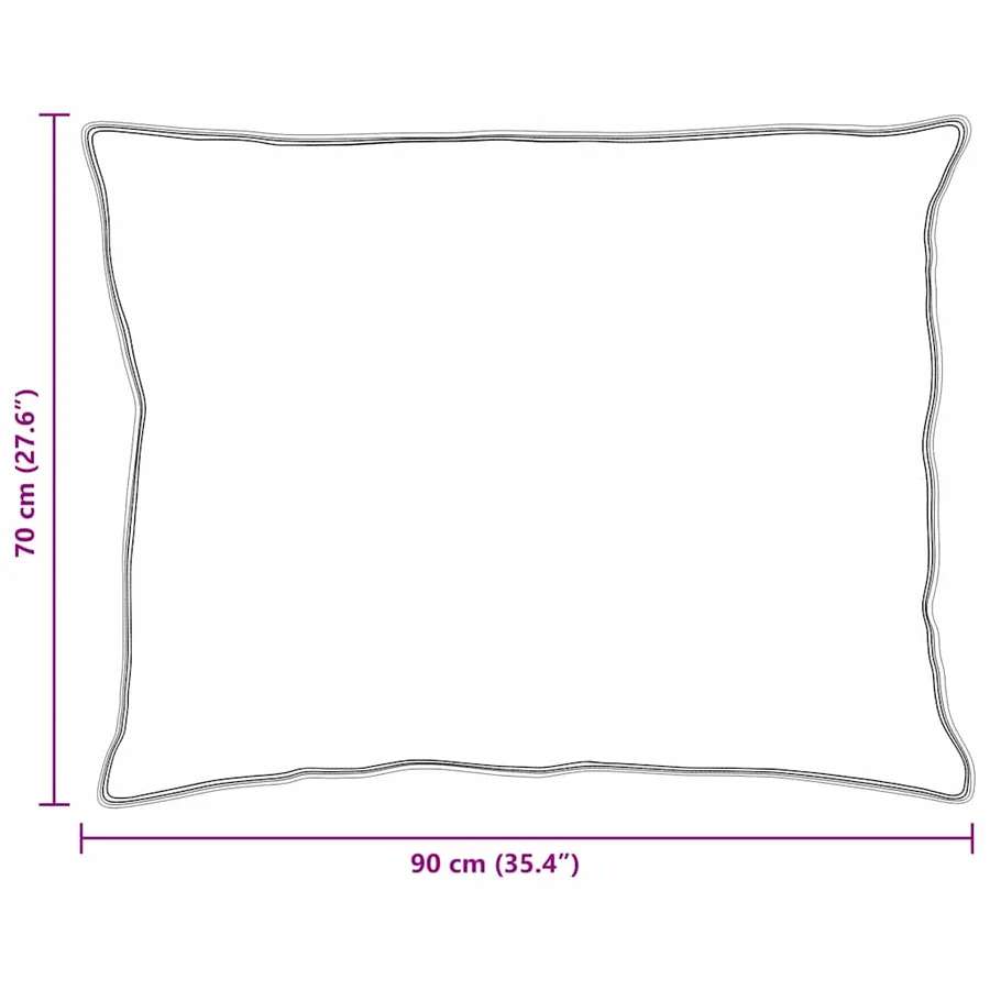 Oreiller avec oreiller 2 pcs Blanc 70 x 90 cm Coton - 10