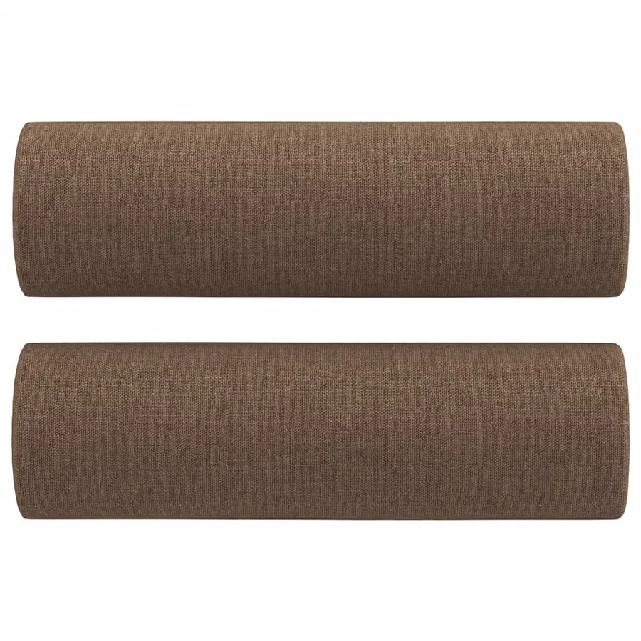 Canapé 3 places avec oreillers décoratifs marron 180 cm tissu - 5