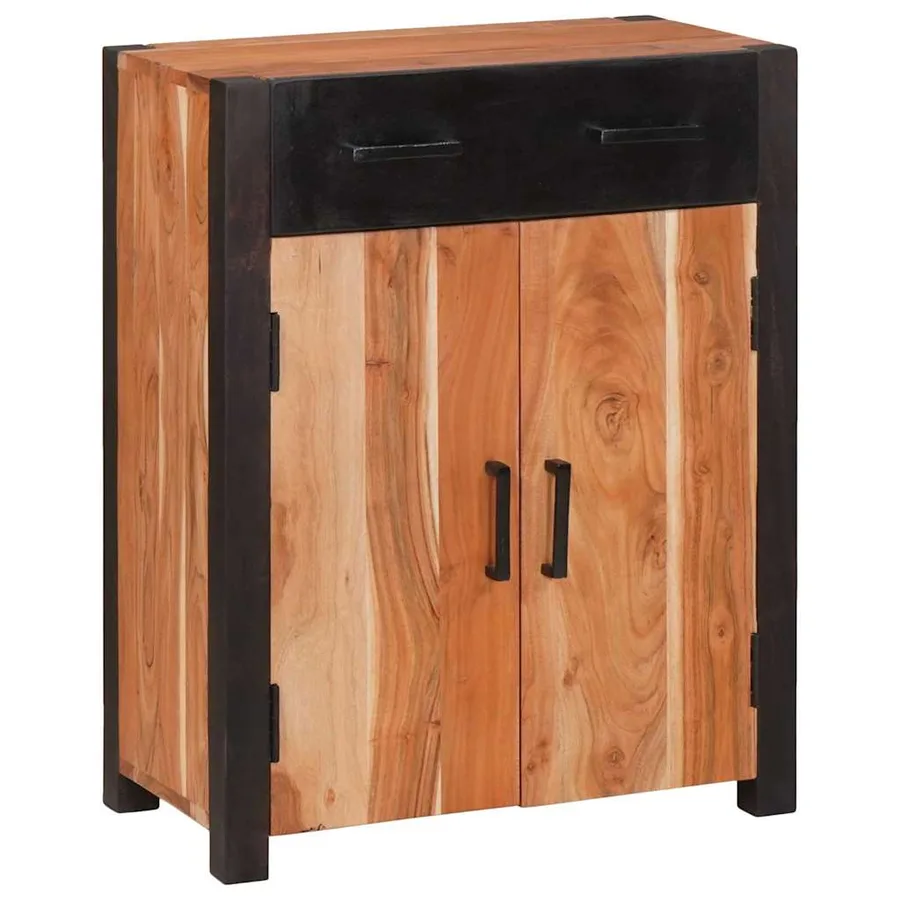 Buffet avec tiroir Marron 55 x 30 x 75 cm Bois d'Acacia Massif - 3