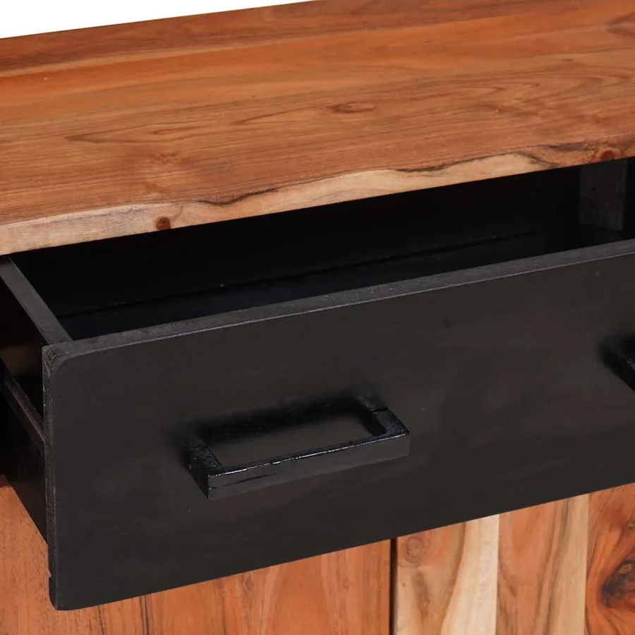 Buffet avec tiroir Marron 55 x 30 x 75 cm Bois d'Acacia Massif - 9