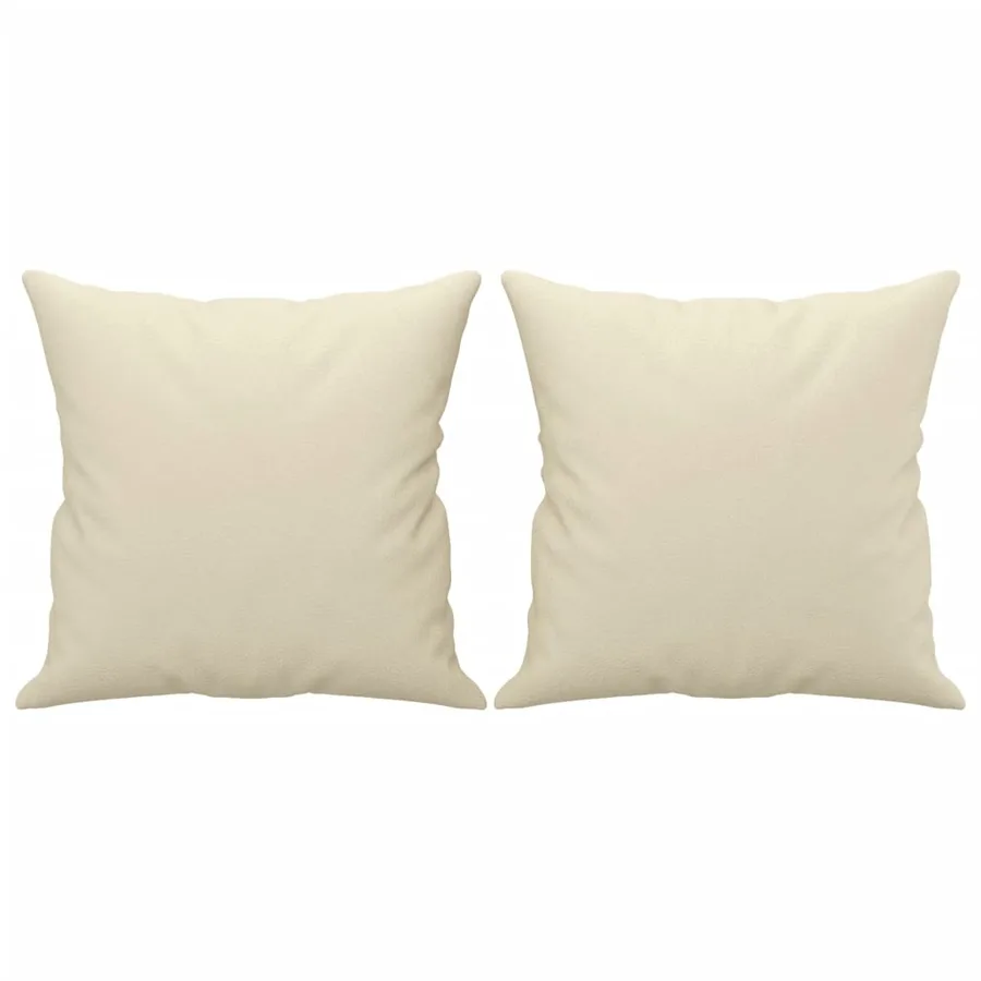 Ensemble de canapés 2 pcs avec coussins crème similicuir - 5
