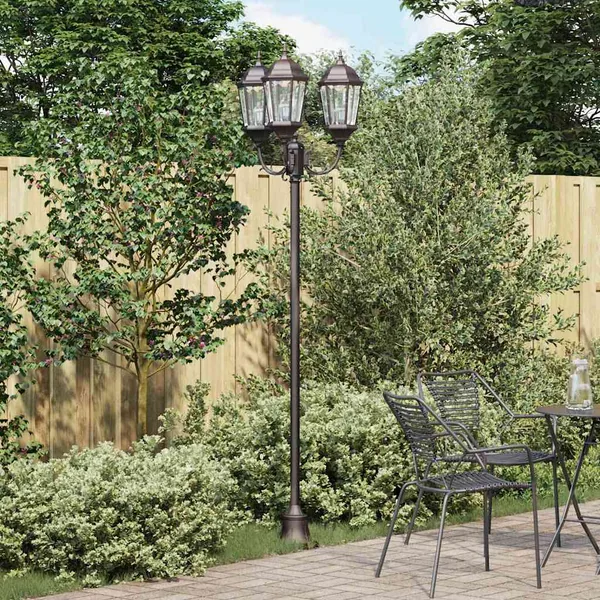 Lumière de jardin Bronze 57 x 49 x 241 cm Aluminium et verre
