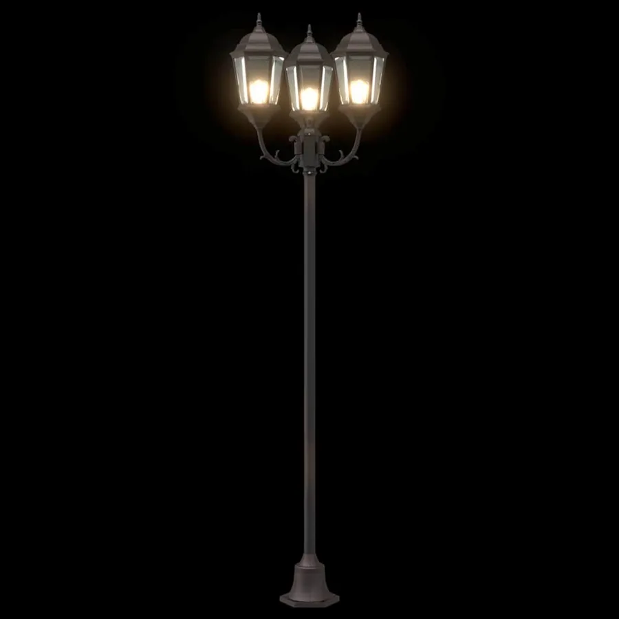 Lumière de jardin Bronze 57 x 49 x 241 cm Aluminium et verre - 7
