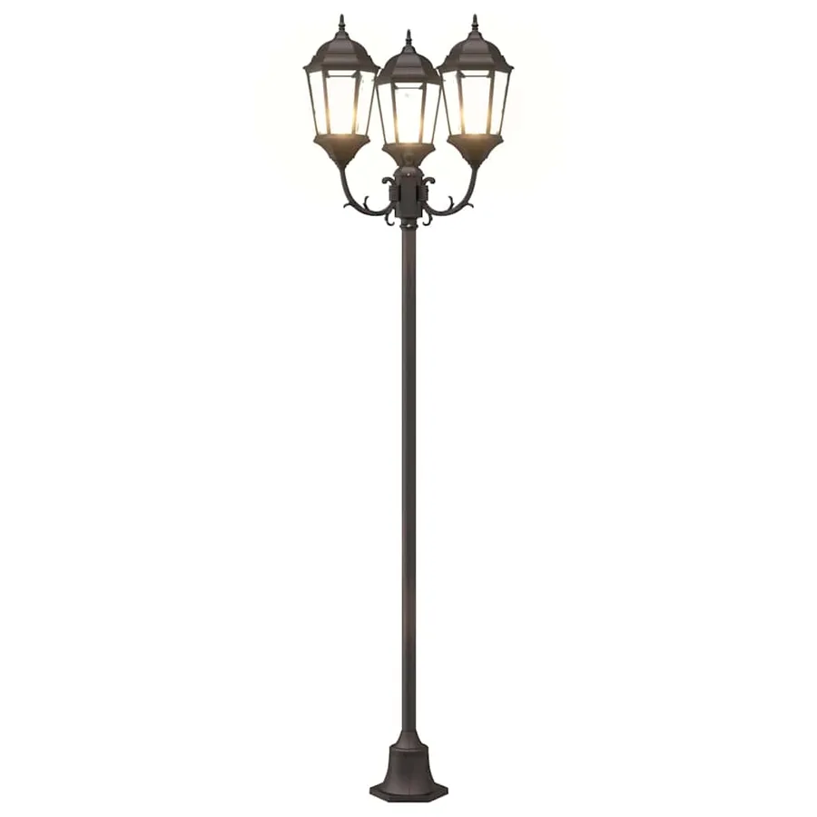 Lumière de jardin Bronze 57 x 49 x 241 cm Aluminium et verre - 8