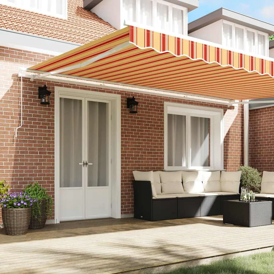 Auvent rétractable Jaune et Orange 500 x 300 x 165 cm - 3