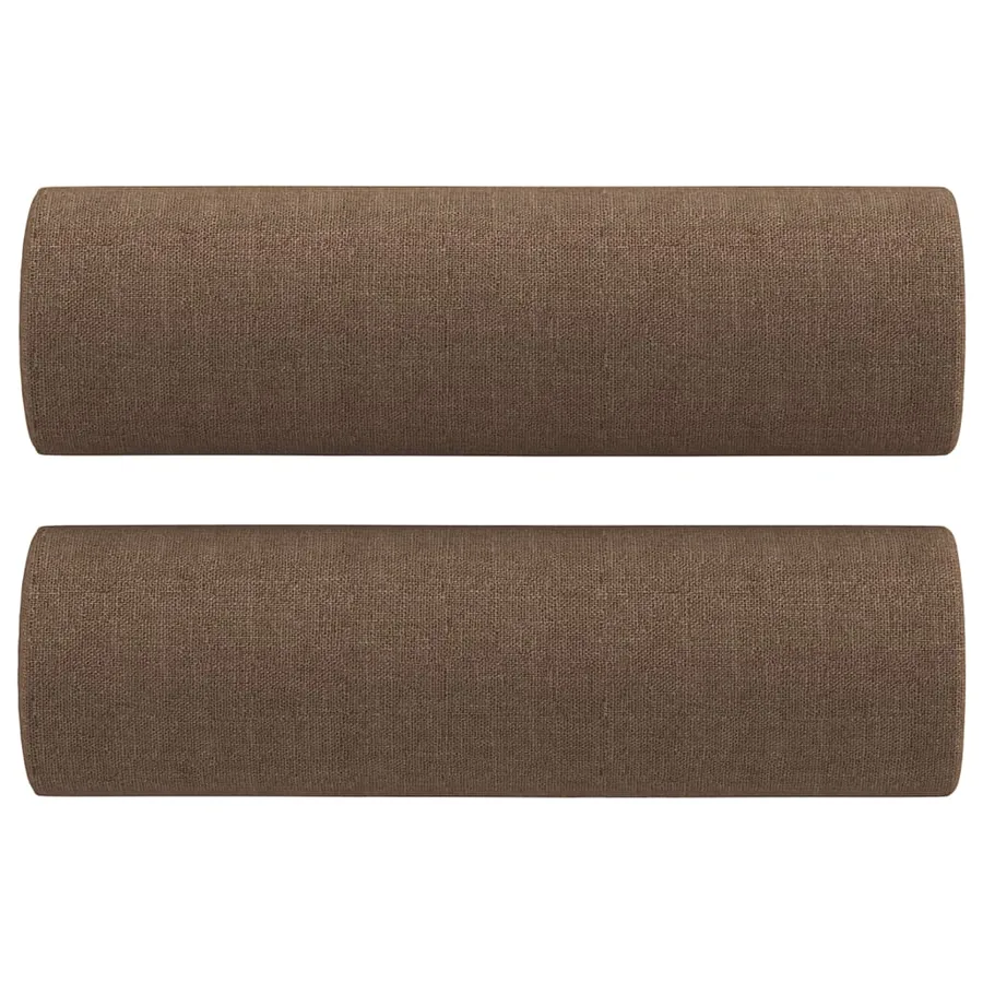 Canapé 2 places avec oreillers décoratifs marron 140 cm tissu - 5