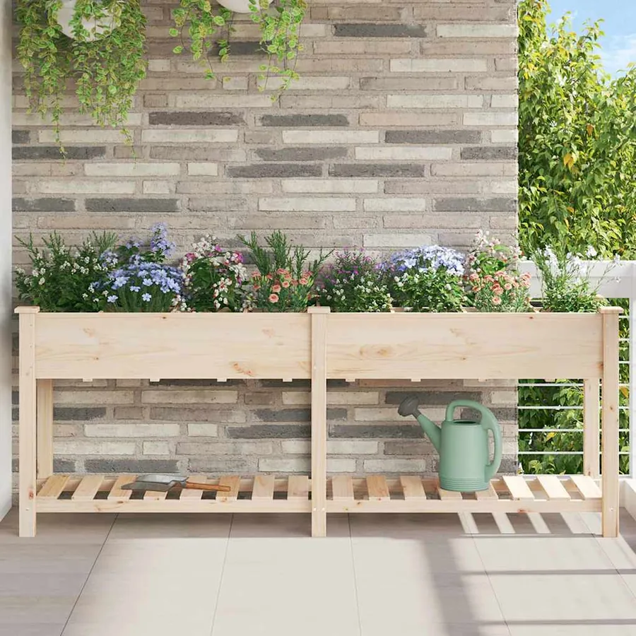 Cache-pot de jardin Beige 203,5 x 53 x 76,5 cm