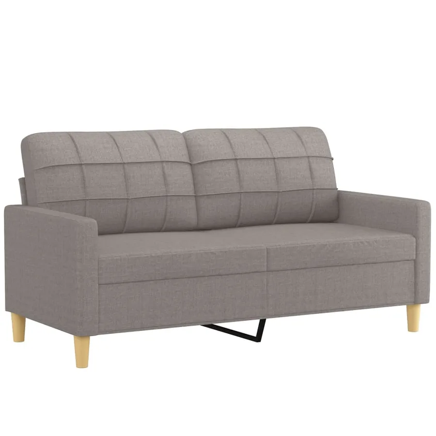 Ensemble de canapés 2 pcs avec coussins taupe tissu - 3