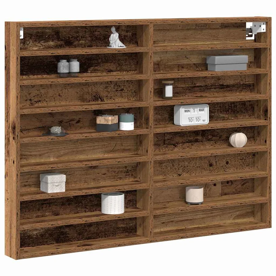 Vitrine Bois ancien 100 x 8,5 x 75 cm Bois d'ingénierie - 3
