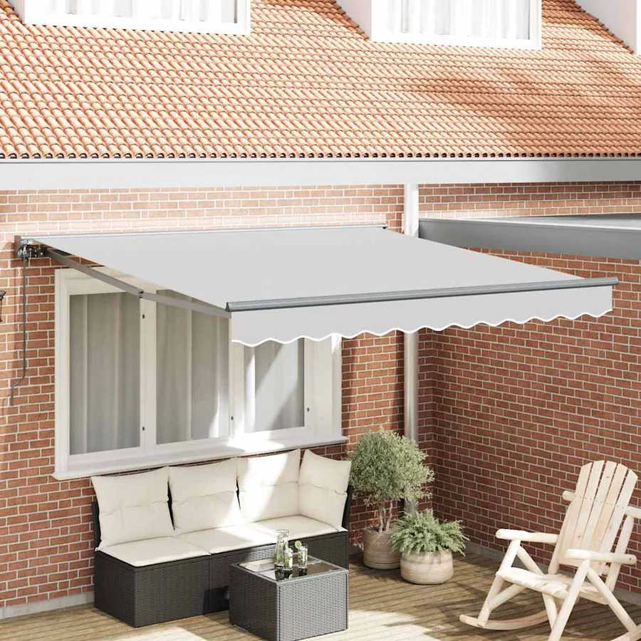Cadre d'auvent Réglable Anthracite 3 x 2,5 m Acier