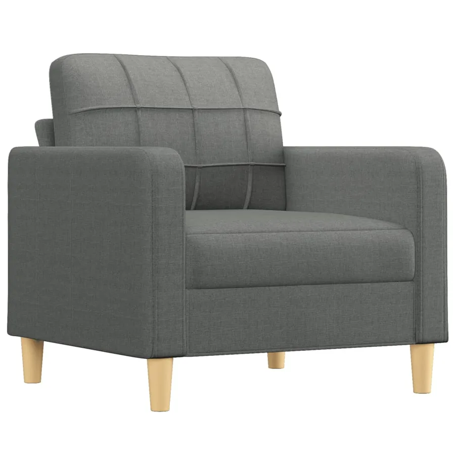 Ensemble de canapés 4 pcs coussins gris foncé tissu - 3