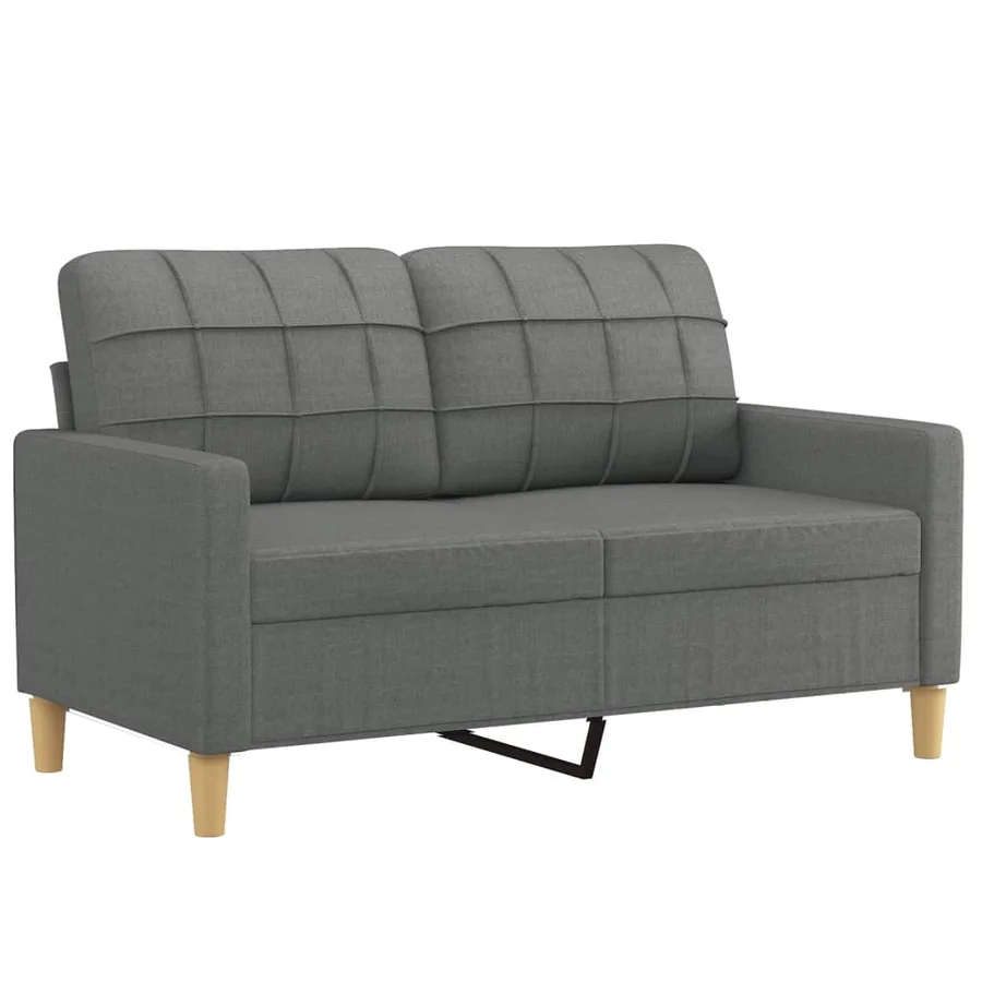 Ensemble de canapés 4 pcs coussins gris foncé tissu - 4