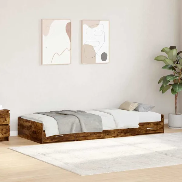 Cadre de lit Bois Ancien 75 x 190 cm Bois d'ingénierie