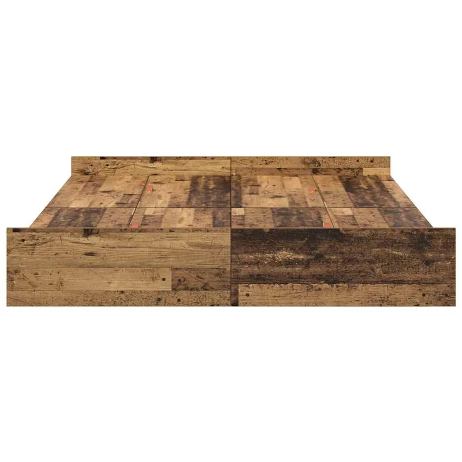 Cadre de lit avec rangement Bois Ancien 140 x 200 cm - 6