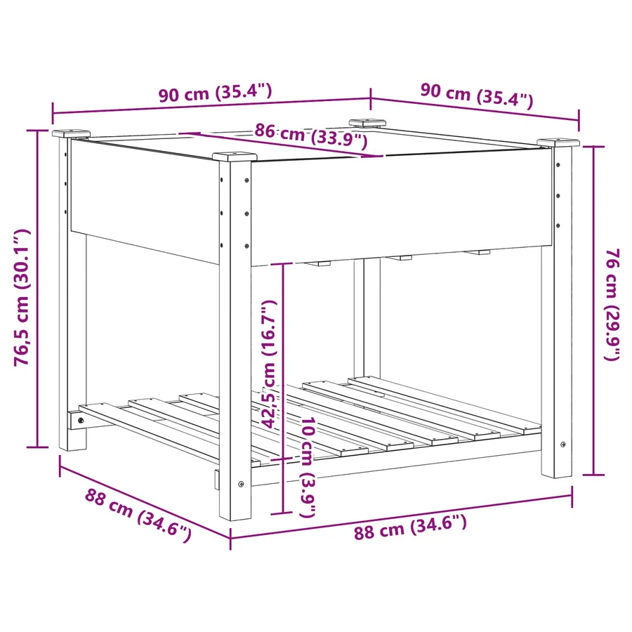 Cache-pot de jardin Beige 60,5 x 60 x 76,5 cm - 11