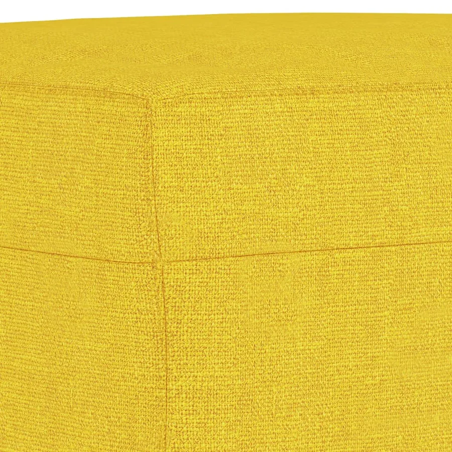 Ensemble de canapés 4 pcs avec coussins jaune clair tissu - 10