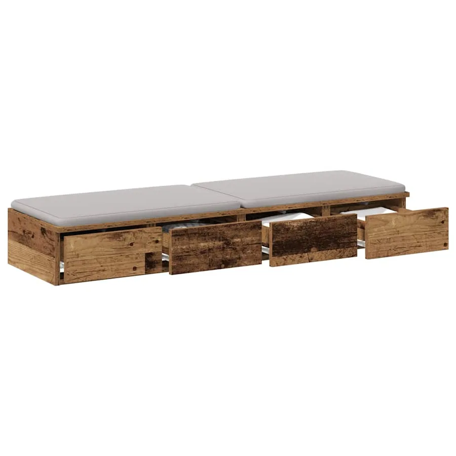 Tiroirs de lit avec tiroir Bois ancien 120 x 36,5 x 16,5 cm - 3