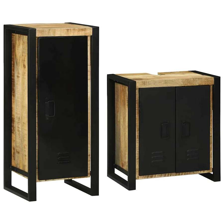Ensemble de mobilier de salle de bain avec étagère 2 pcs - 3