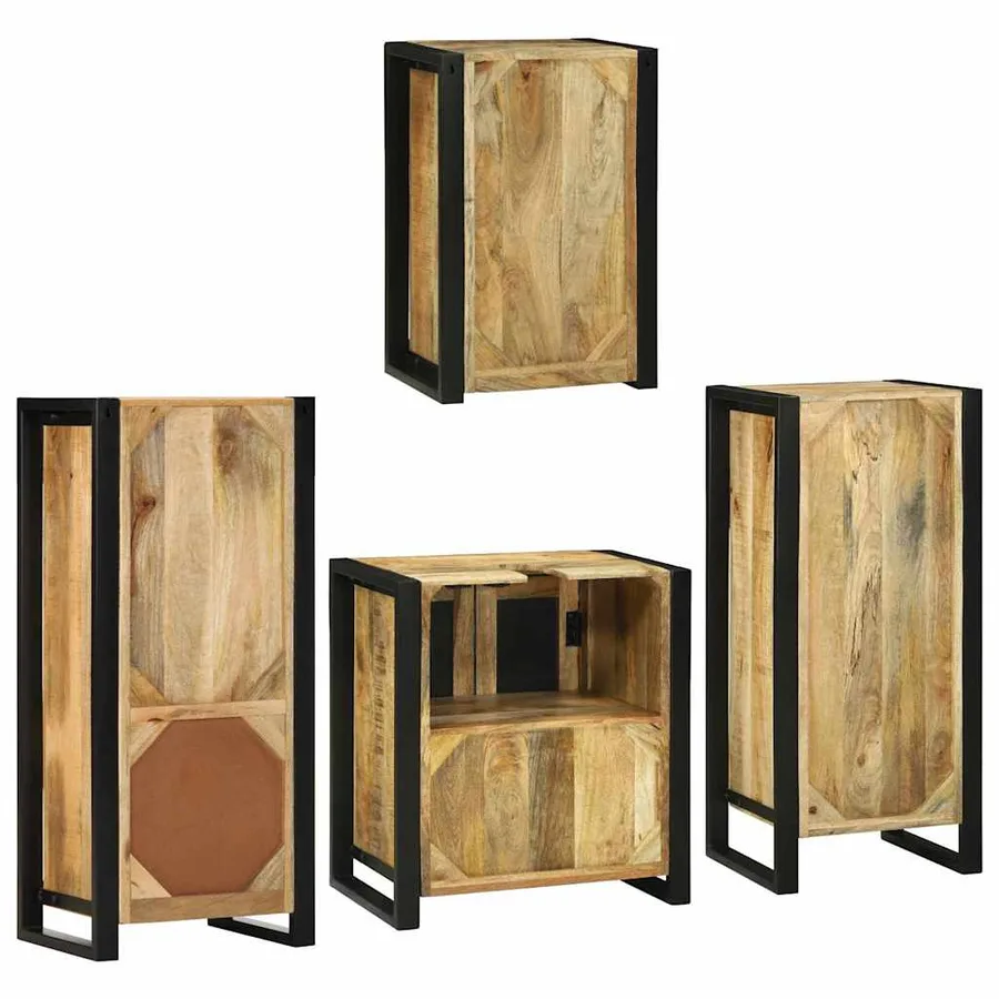 Ensemble de mobilier de salle de bain avec étagère 4 pcs - 10