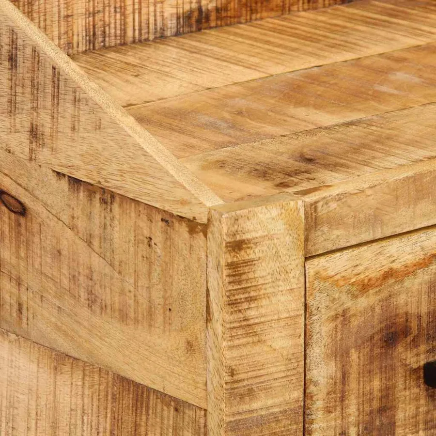 Cabinet de chevet Marron 40 x 30 x 30 cm Bois de mangue massif - 8